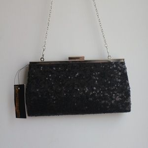 Black Sequin Clutch Purse